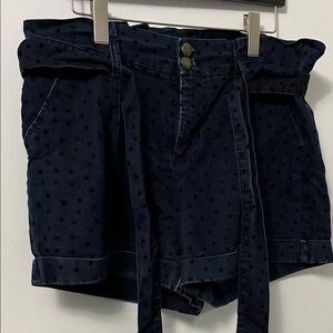 Women's Navy Heart Polka Dot Shorts